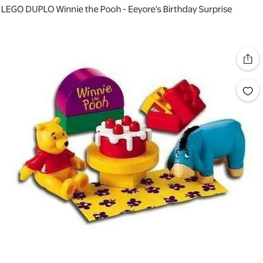 Lego Duplo Winnie the Pooh Eeyore’s Surprise Birthday Retired Set *complete*